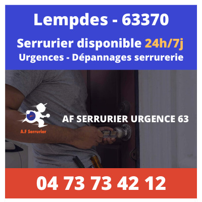 Contact pour faire appel à un Serrurier sur Lempdes