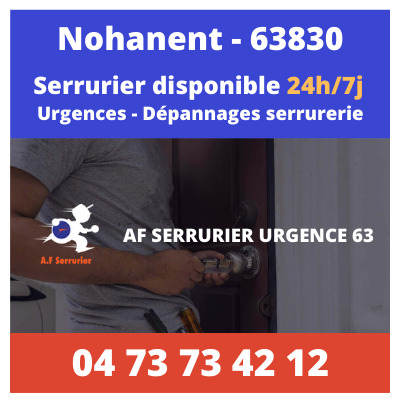 Contact pour faire appel à un serrurier sur Nohanent